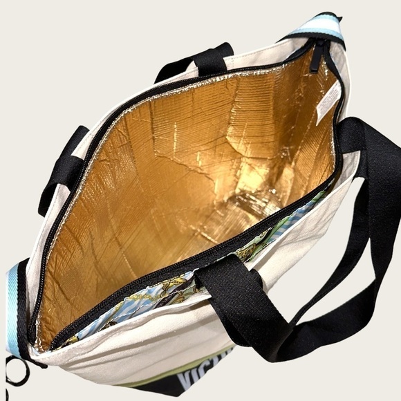 NWT Victoria's Secret 3 PC Tote, Cooler Tote & Rolled picnic Blanket With Handle - Picture 11 of 16